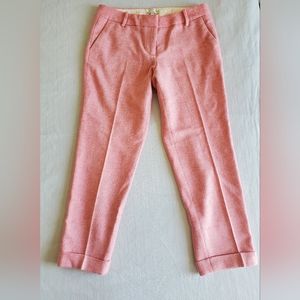 J. Crew 100% wool pink ankle pants size 6